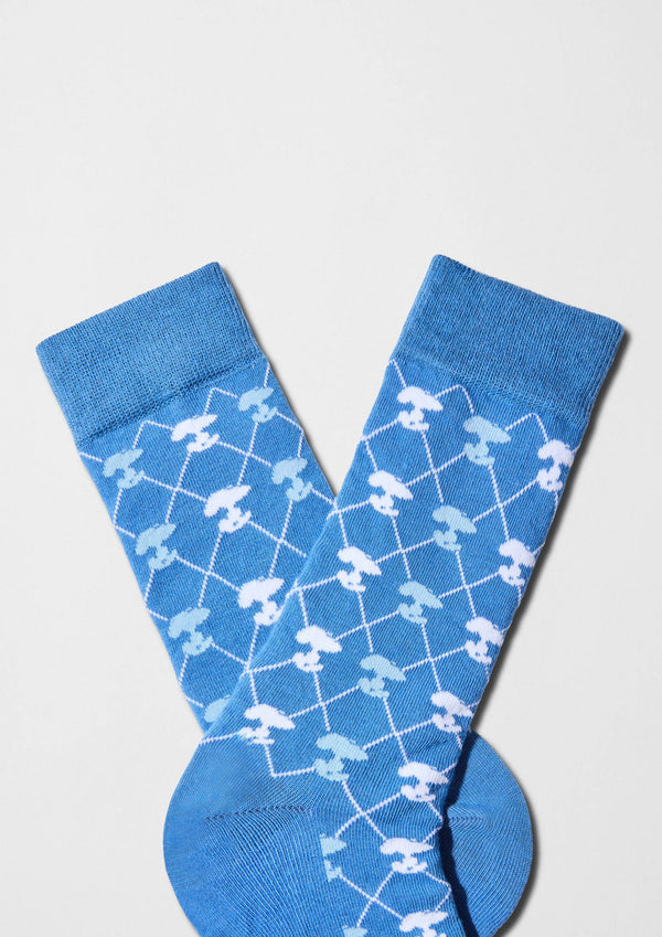 Motif BeSnoopy - Chaussettes coton biologique: Bleu / 41/46