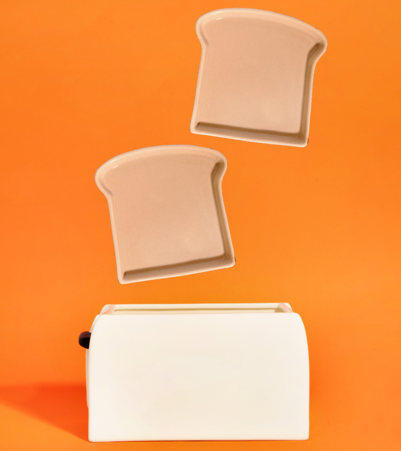 Set di due piatti per toast