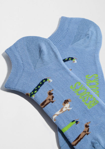 BESOCKS BePets Blue - 100% organic cotton ankle socks