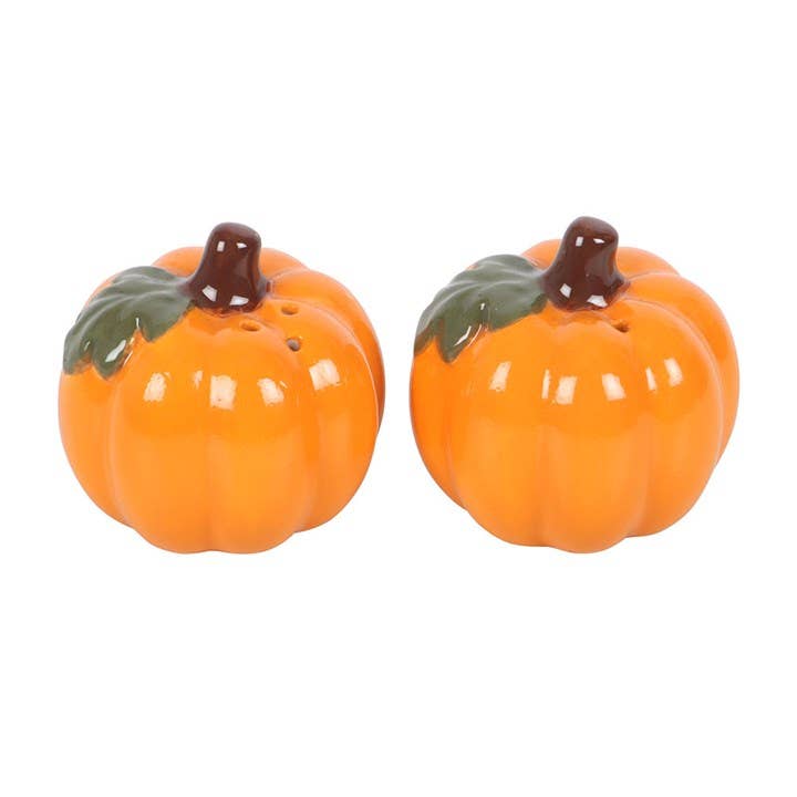 Saleros y pimenteros de calabaza de otoño