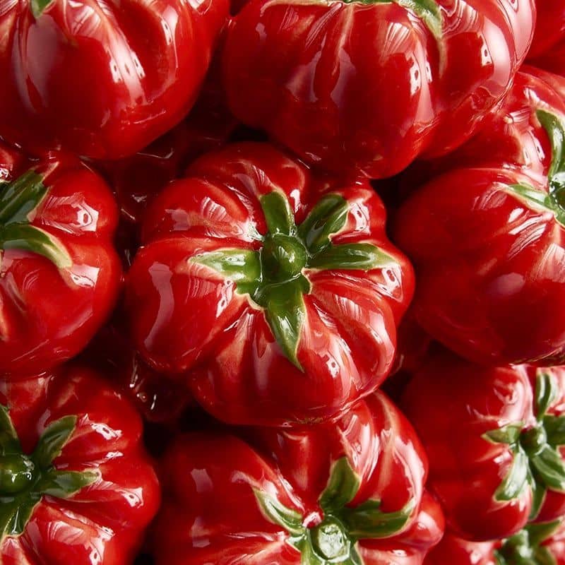 Vaso di pomodoro, gres rosso, 33,5 x 32 x 33 cm Fatto a mano