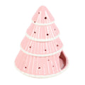 Queimador a óleo em forma de árvore de Natal cor-de-rosa