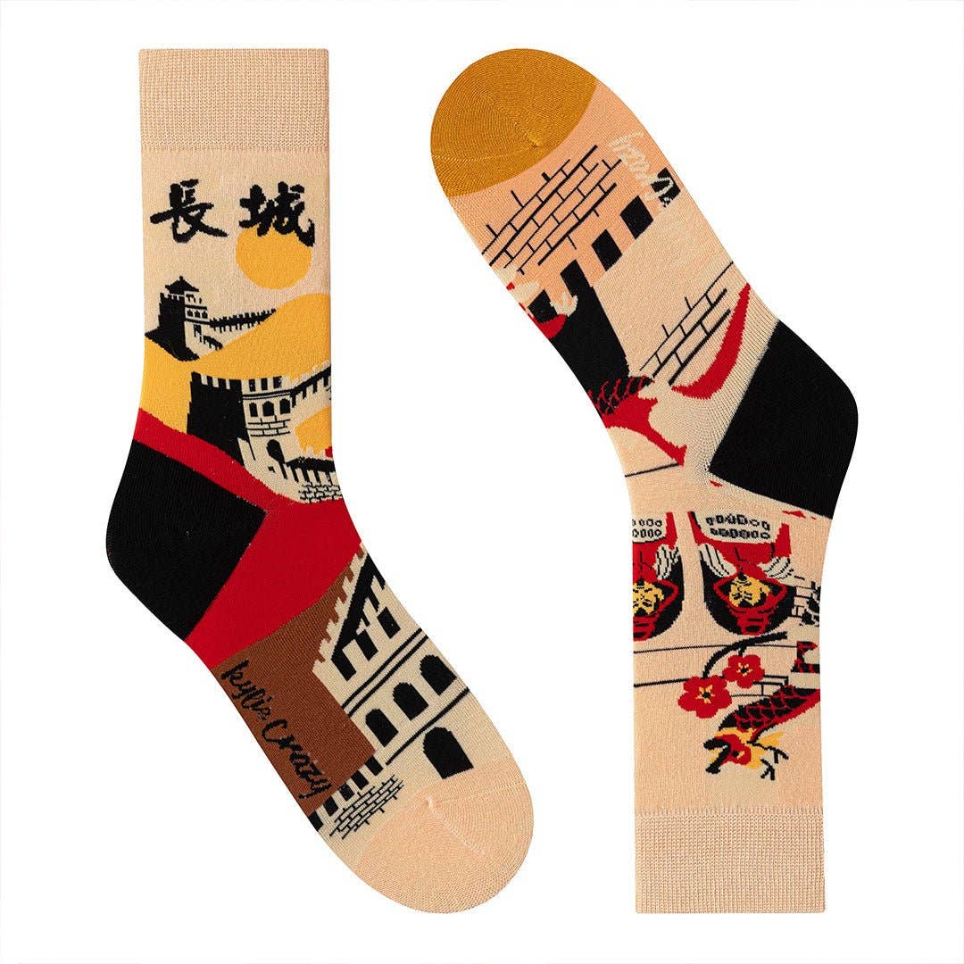 THE GREAT WALL OF CHINA Funny Cotton Socks