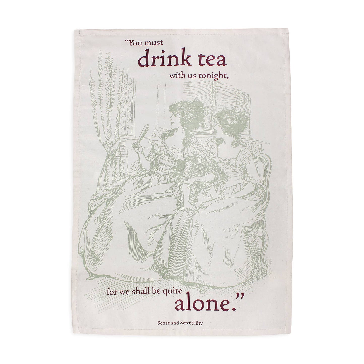 Theedoek van gerecycled katoen - Pulteney Press (Jane Austen)