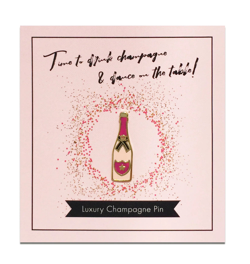 Broche garrafa de champanhe rosé