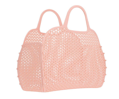 Bolso retro vintage de cuarzo rosa