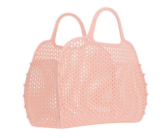 Bolso retro vintage de cuarzo rosa
