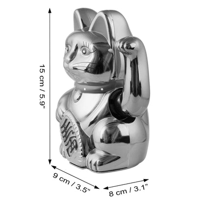 Chat chanceux blanc 15cm