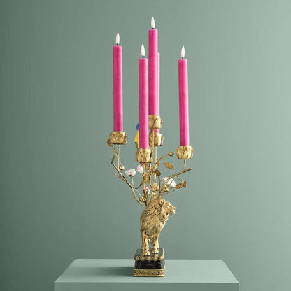 Chandelier Lion Poly/Métal, 20 x 15 x 37 cm