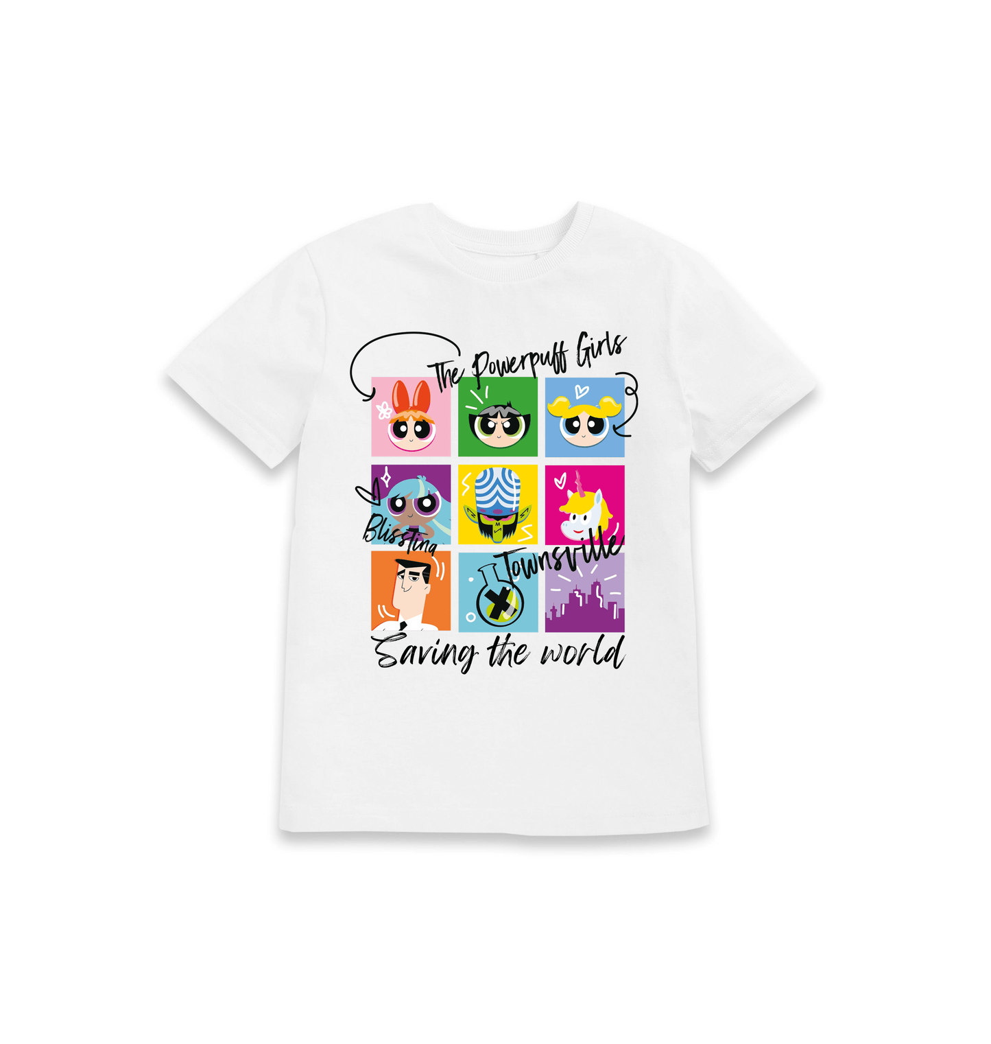 T-shirt enfant Powerpuff Girls Saving the World