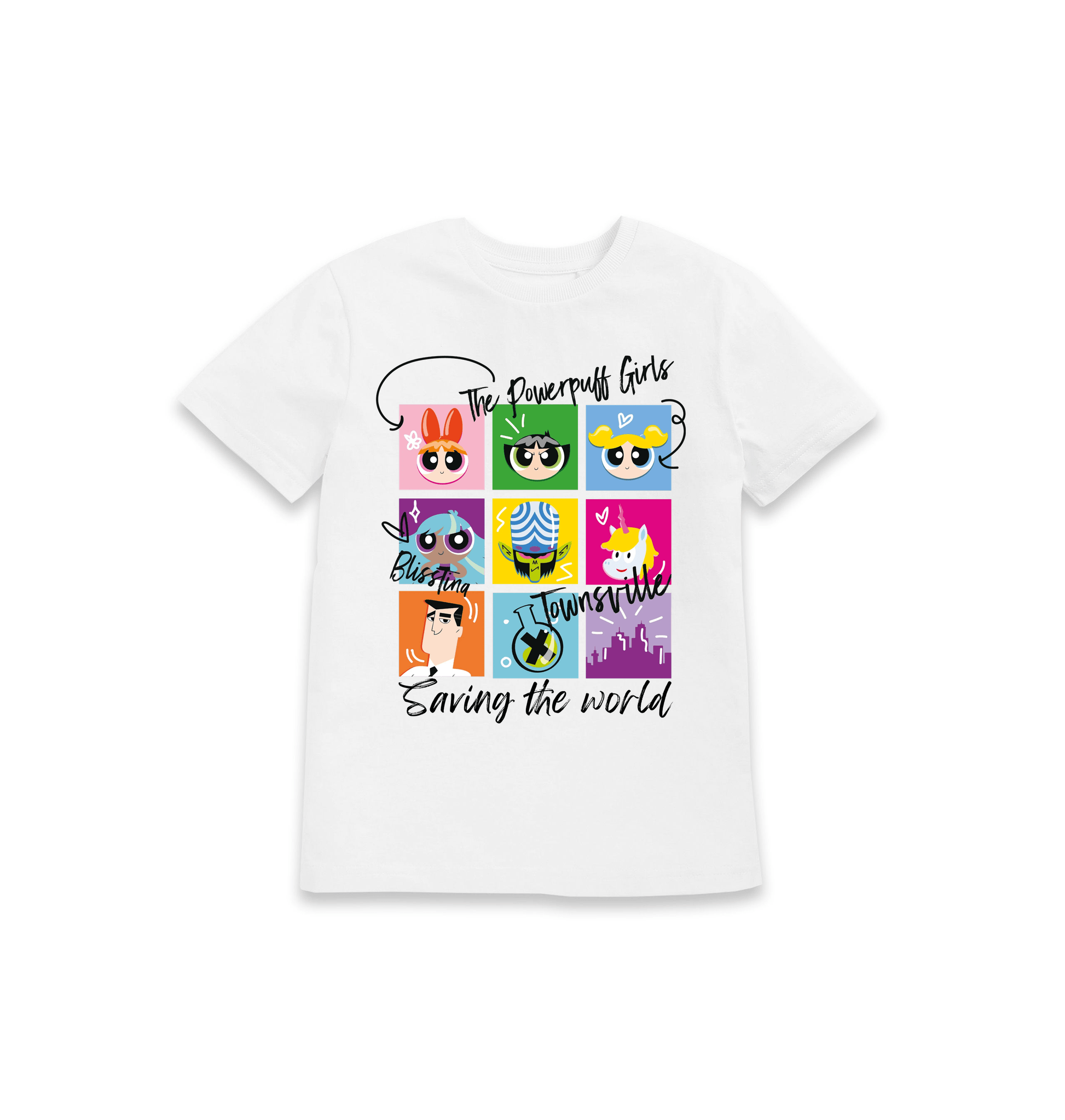 T-shirt enfant Powerpuff Girls Saving the World