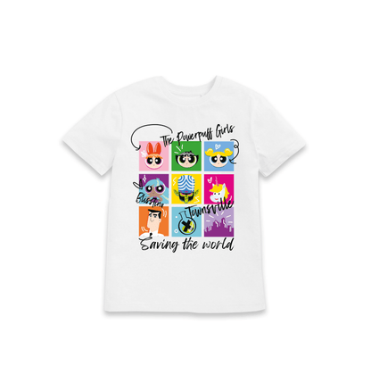 T-shirt enfant Powerpuff Girls Saving the World