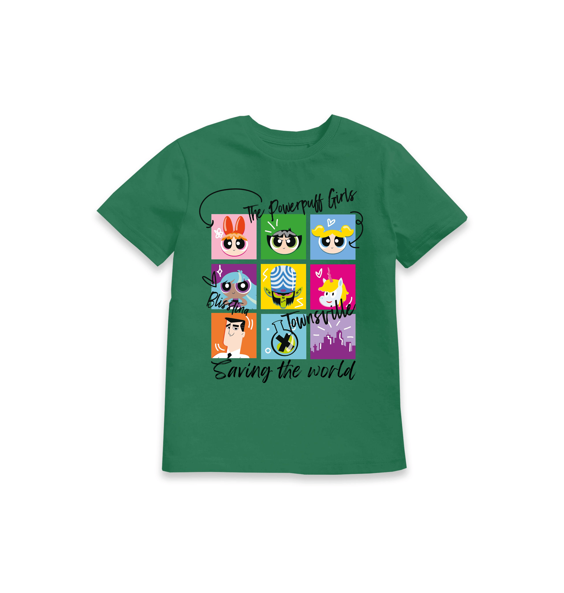 T-shirt enfant Powerpuff Girls Saving the World