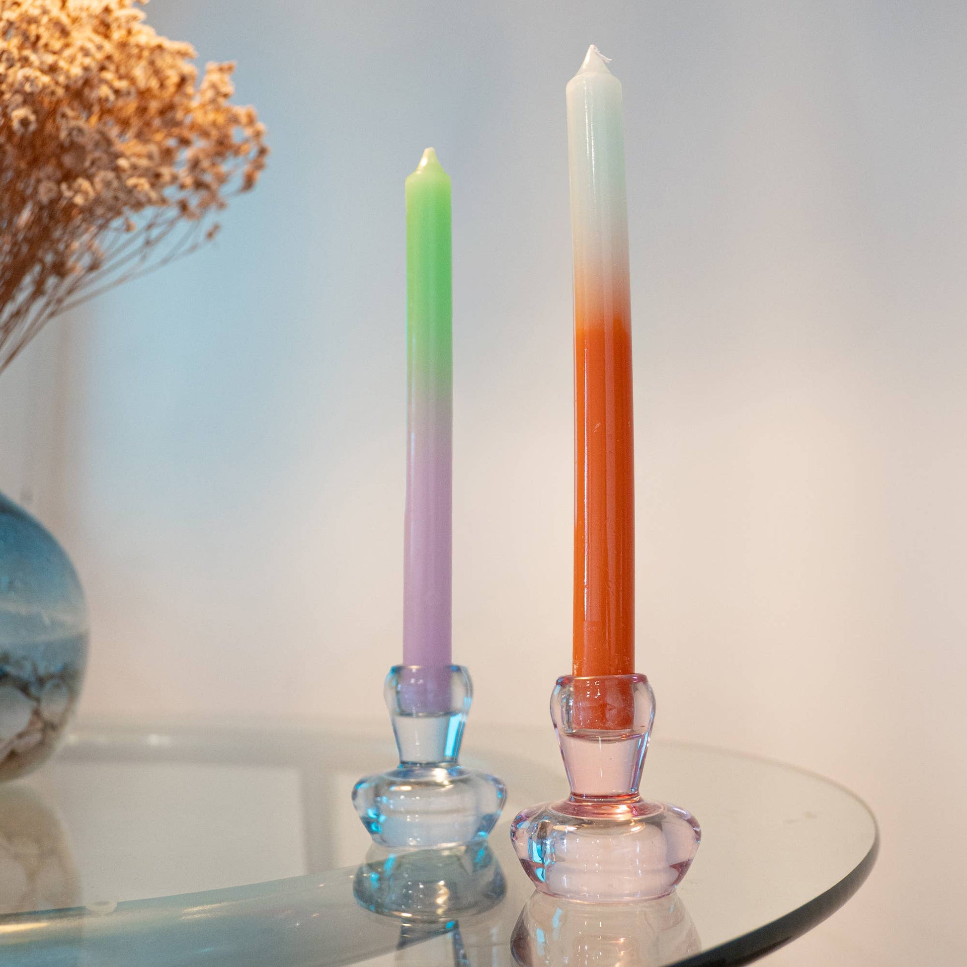 Lot de 2 Bougeoirs Champignon Roses S3 Helio Ferretti Vue 1