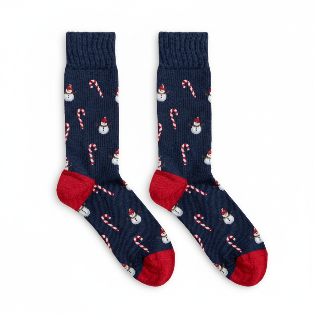 Chaussettes Bonhomme de neige et Sucres d’orge