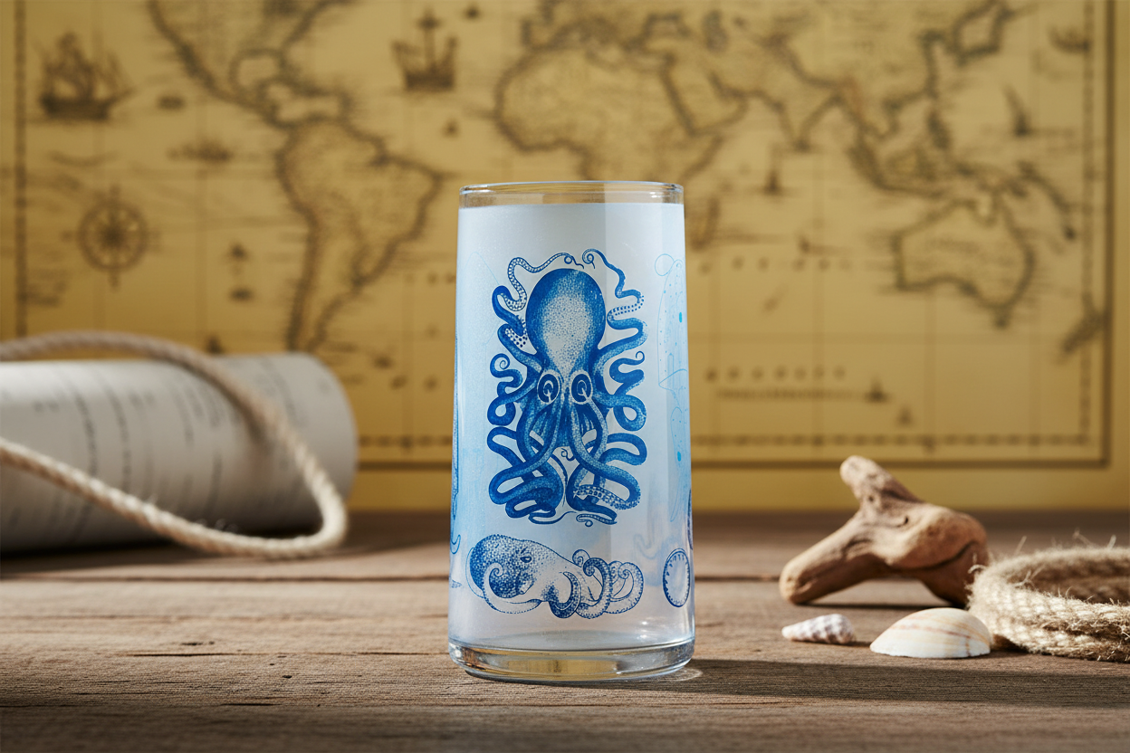 Verre Monstres des profondeurs – Céphalopodes