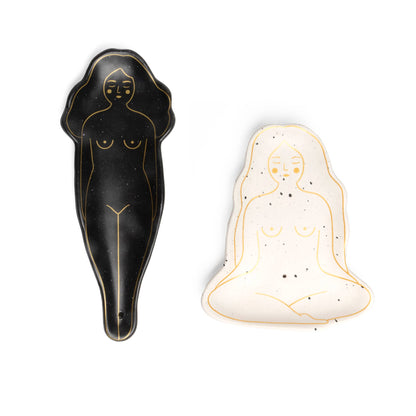 Brûle Parfum Seins Blanc Peint à la Main Helio Ferretti Vue 4