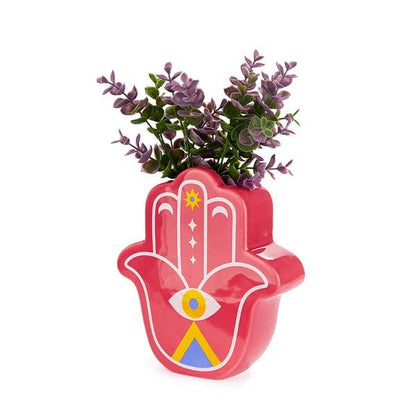 ラッキーハンド花瓶 レッド