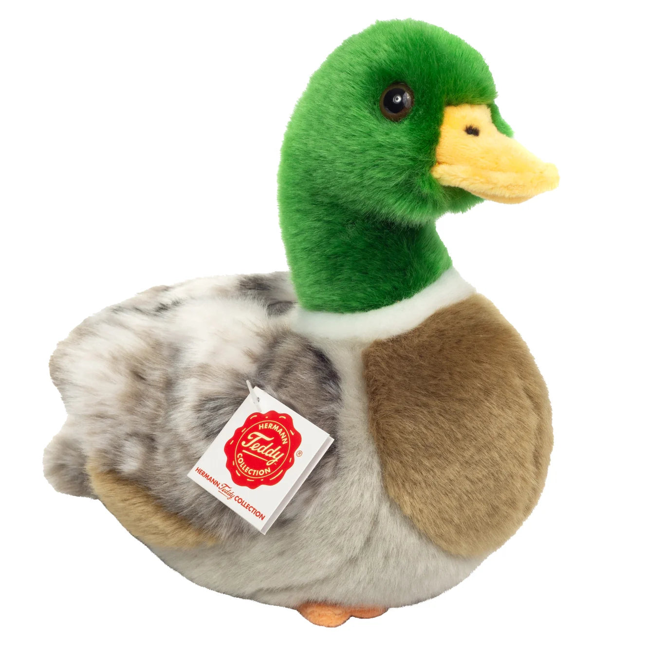 Brinquedo de peluche pato-real