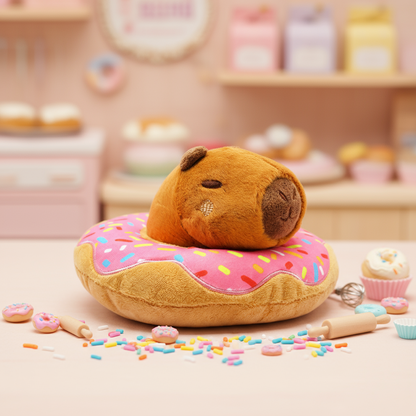 Peluche de rosquilla de capibara