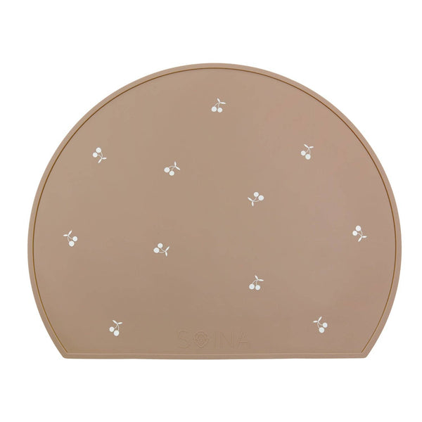 Siliconen placematset - Kersen - Taupe