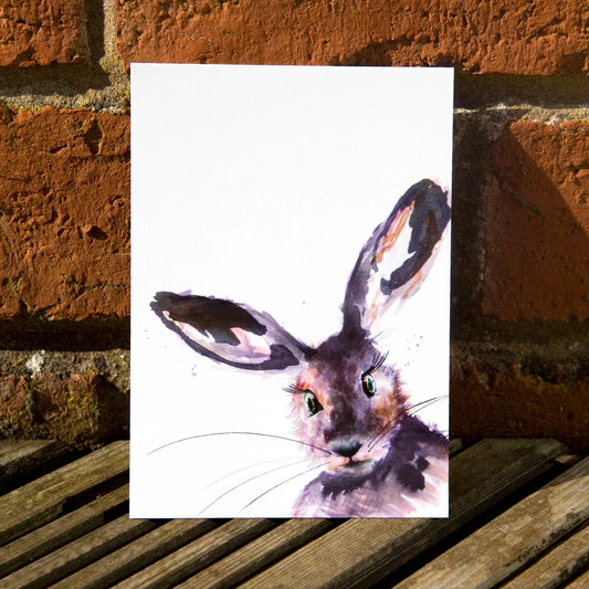 Watercolor Hare Postcard