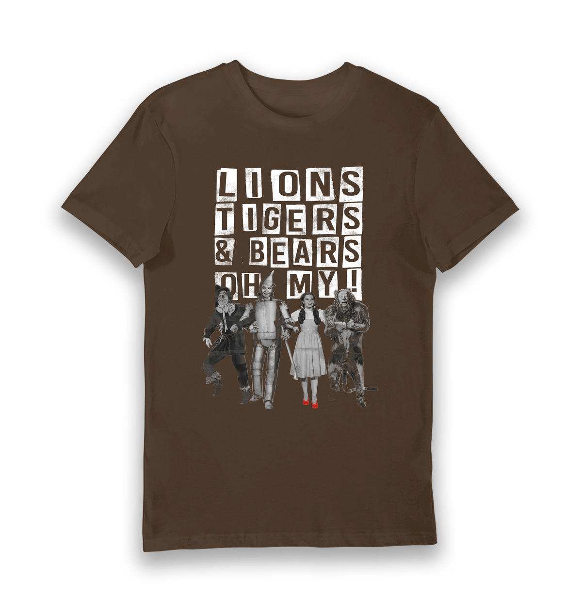 T-shirt adulte Le Magicien d'Oz Lions Tigers & Bears Oh My