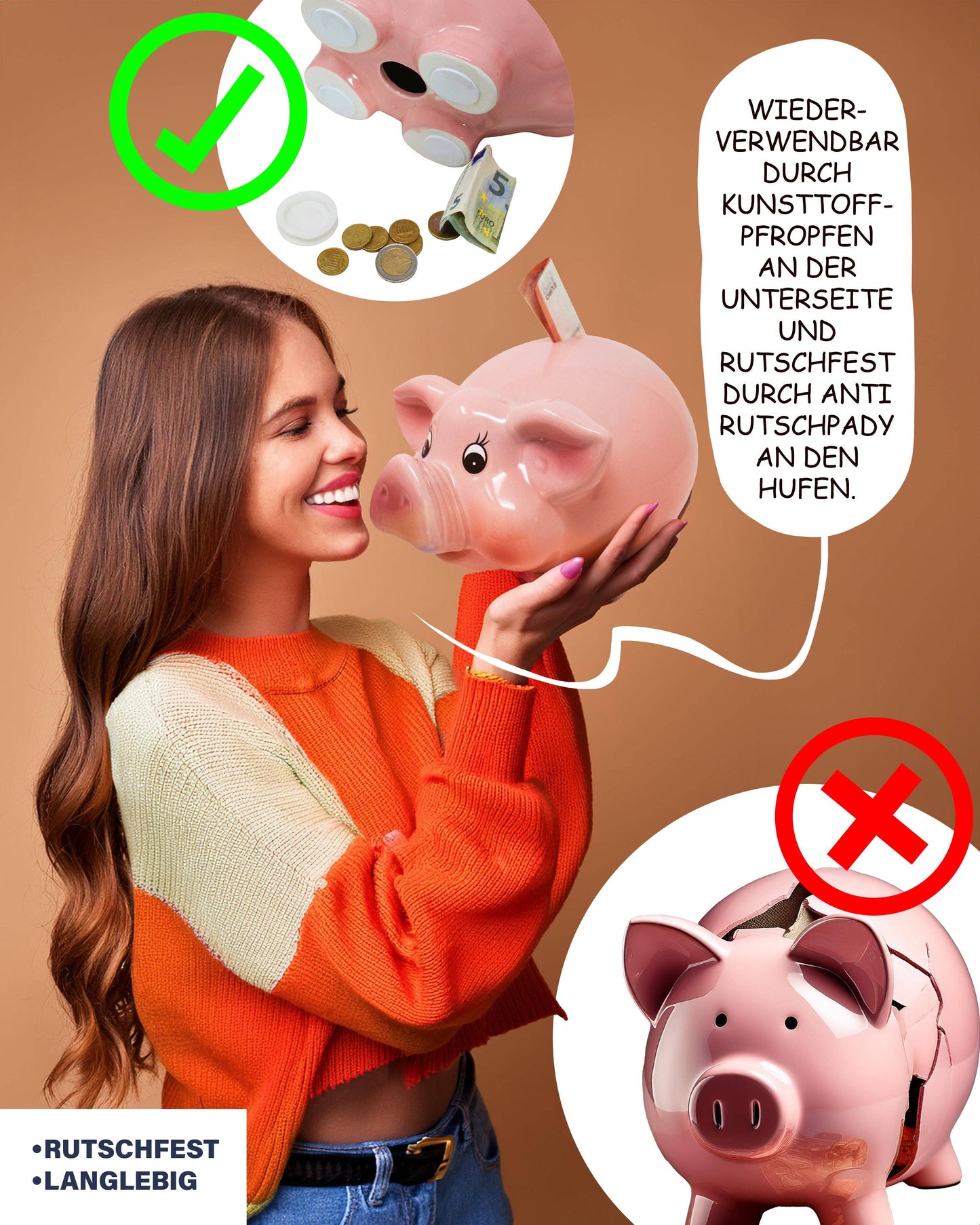 Hucha gigante XXL esmaltada