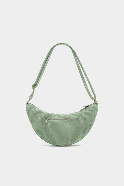 Sac banane Andrea Velours Vert d'eau