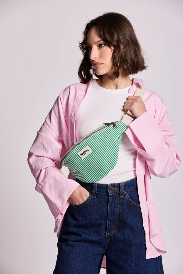 Sac banane Olivia Rayures vert