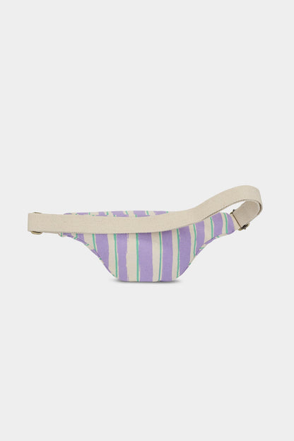 Sac banane Olivia Rayures vert et parme