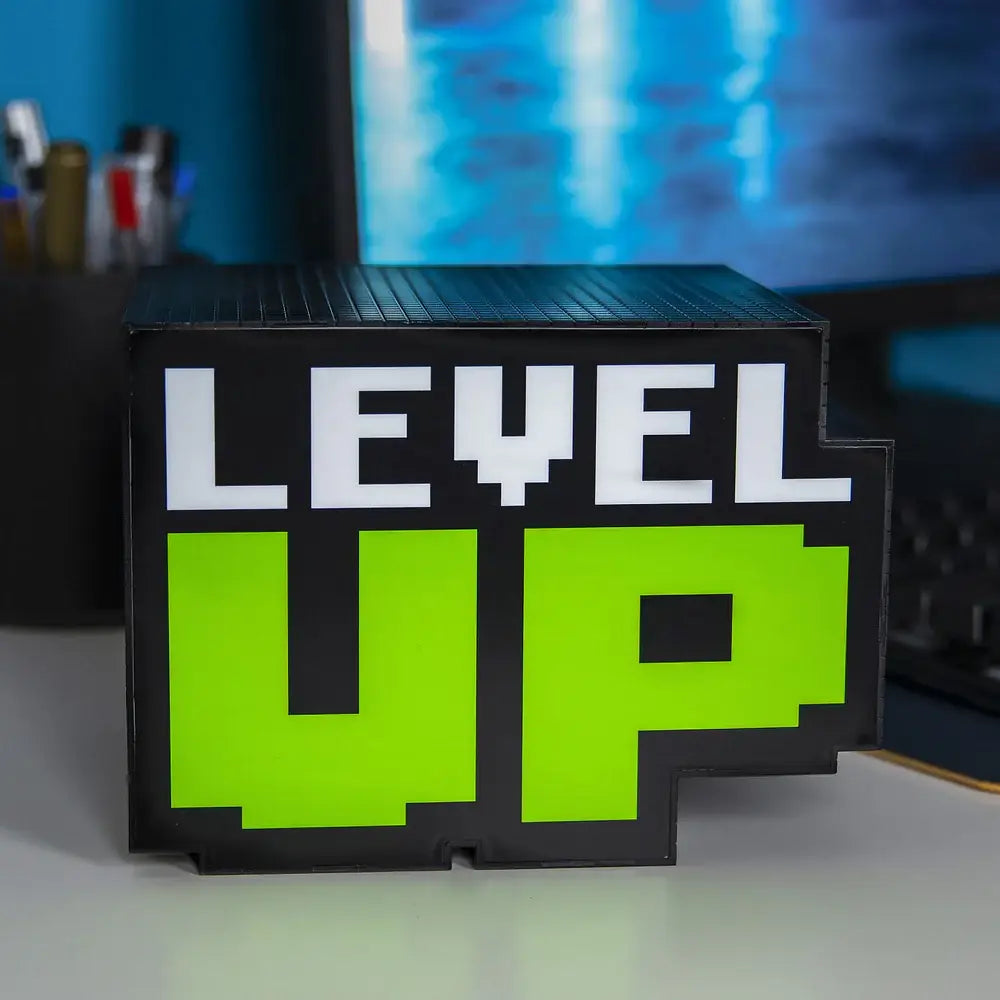 Lámpara Level Up con sonido, juego de estilo retro