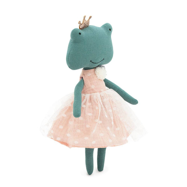 綿製のぬいぐるみ、着飾ったカエルのフィオナ - 29cm - 0歳以上