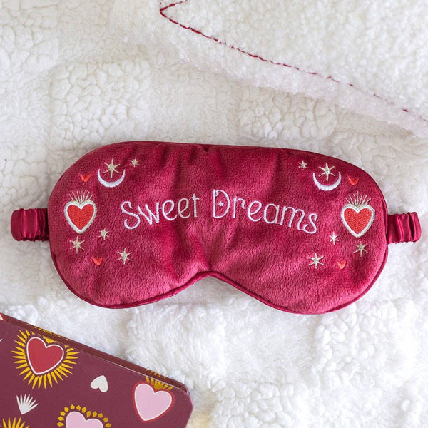 Maschera per dormire in velluto Sweet Dreams per San Valentino