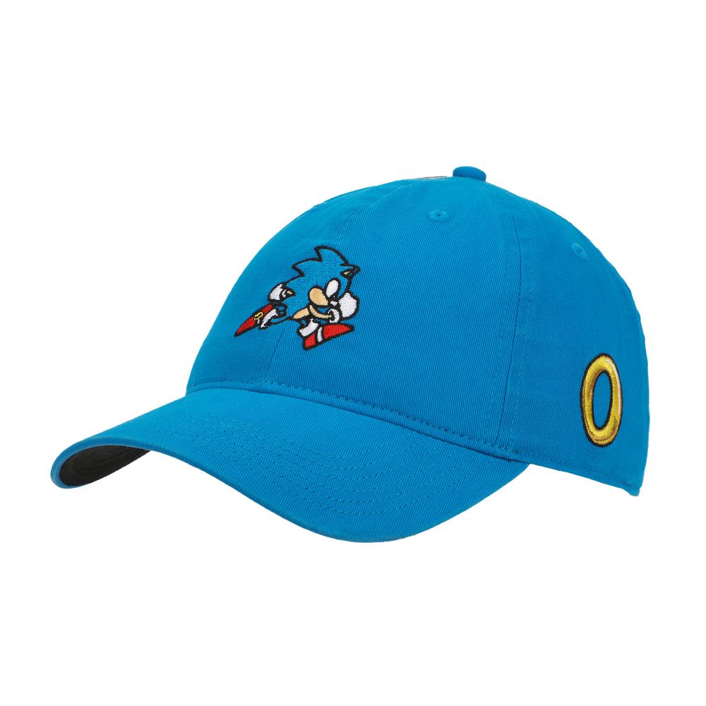 Casquette adulte Sonic bleue en coton délavé