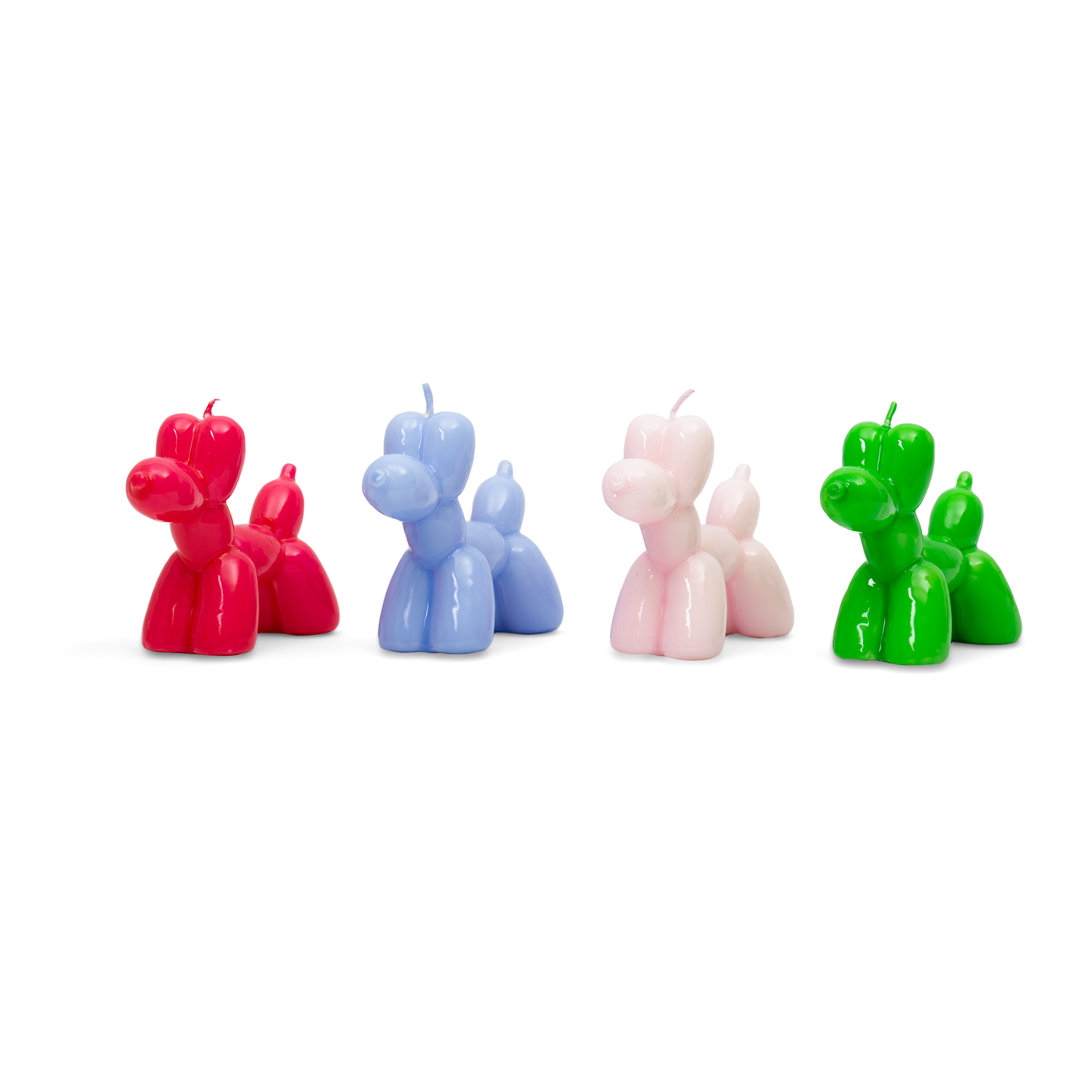 Magenta Balloon Dog Candle