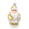 Gouden kerstbal met de Kerstman