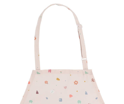 Juego de delantal y agarradera con diseño geométrico de la naturaleza