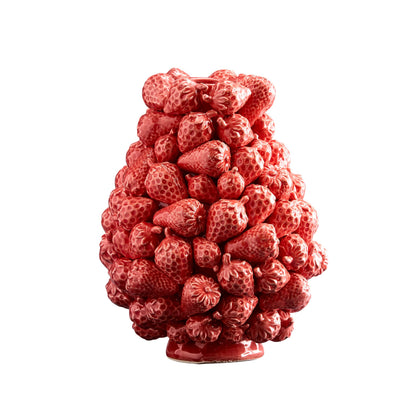 Vase Fraise, Rouge Grès, 20 x 20 x 25 cm