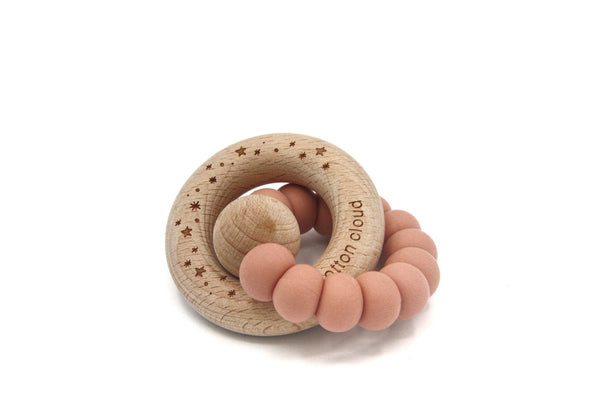 Beissring Round aus Silikon Blush