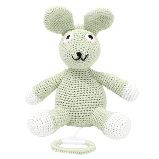 Muziekdoos - Limegroen Konijn