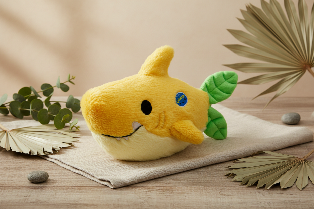 Mini Tubarão de Peluche Macio e Flexível