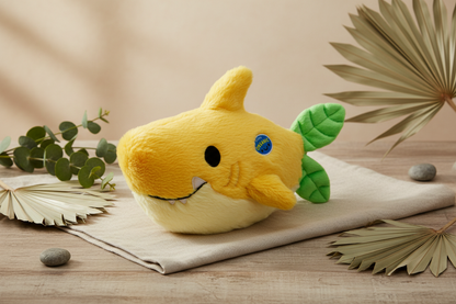 Mini Tubarão de Peluche Macio e Flexível