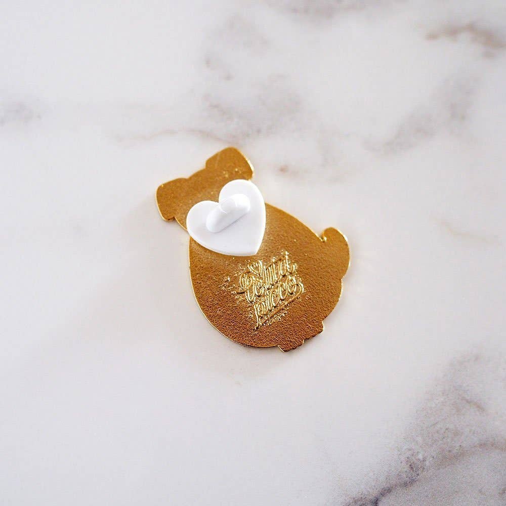 Emaille pin ‘Mon chien, ma bataille’