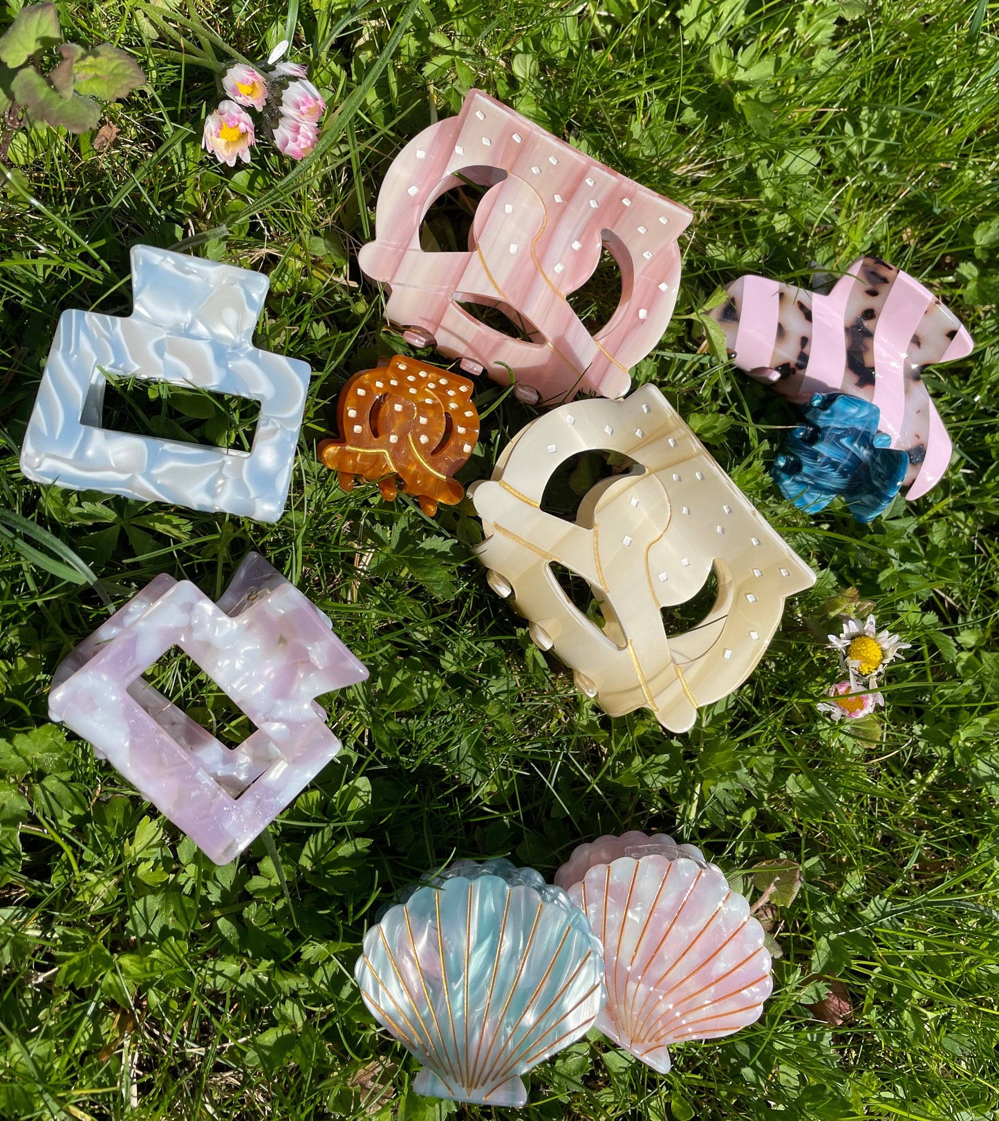 Pince à cheveux Coquillage rose