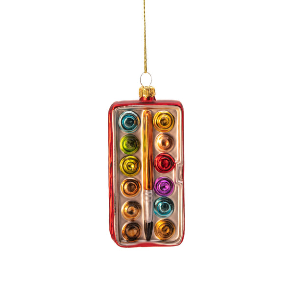 Enfeite de Natal, paleta de pintura