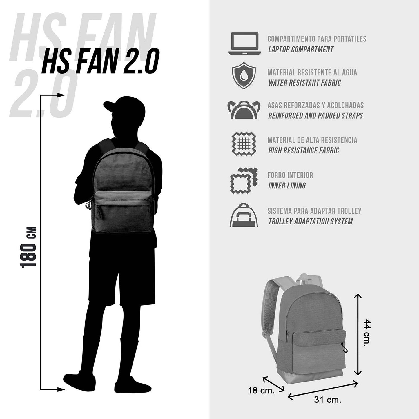 Mochila Marvel HS FAN 2.2 - Spider-Man Vision