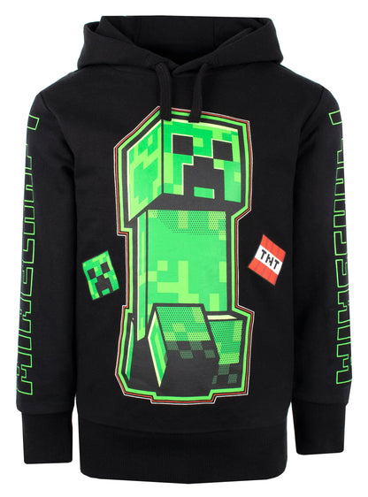 Minecraft vert Creeper Sweat à capuche – noir
