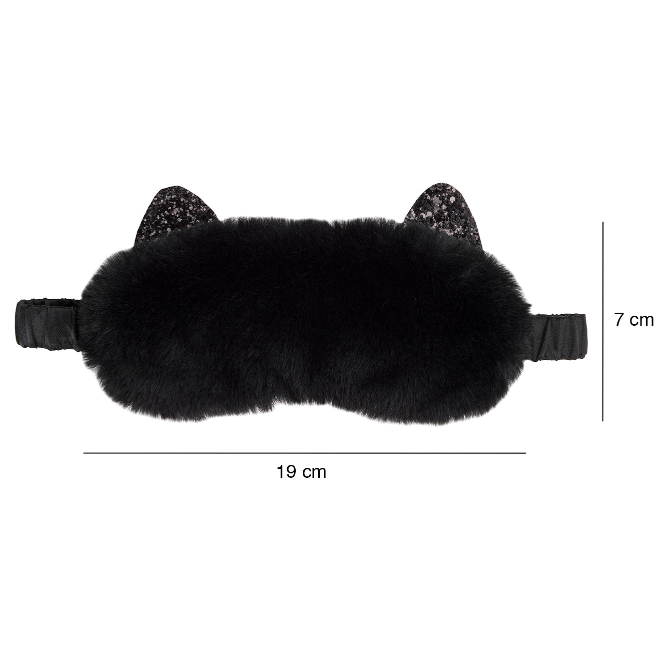 ぬいぐるみ猫型スリーピングマスク 黒猫