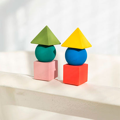 3 Geometric Figures Basic Colors Baby Stacking Toy Blocks